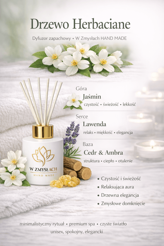 "Herbal & Herbs" 100ml - Dyfuzor zapachowy, patyczkowy. Herbata, lawenda. - W Zmysłach