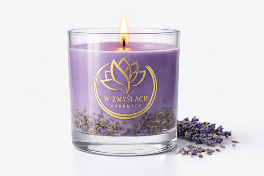 "Lavender Whisper" 200mg - Świeca sojowa o zapachu lawendy (czas palenia ok. 35h - W Zmysłach