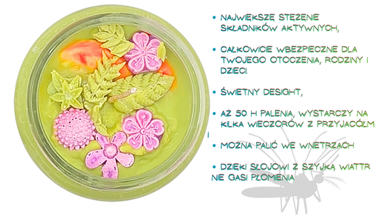 "Moskito Monster" 330ml / 50h palenia - 2 w 1: Komfort i piękny zapach - W Zmysłach