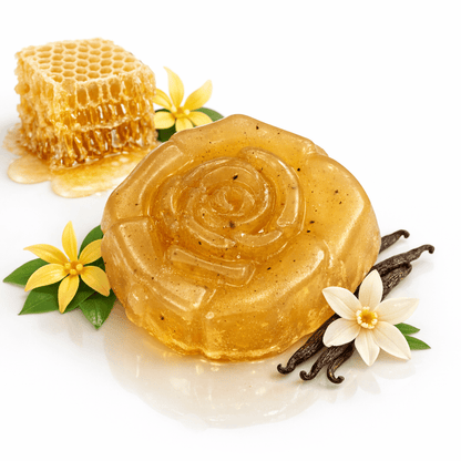 Amber Honey - Mydło glicerynowe z prawdziwym miodem, ylang ylang i wanilią - W Zmysłach