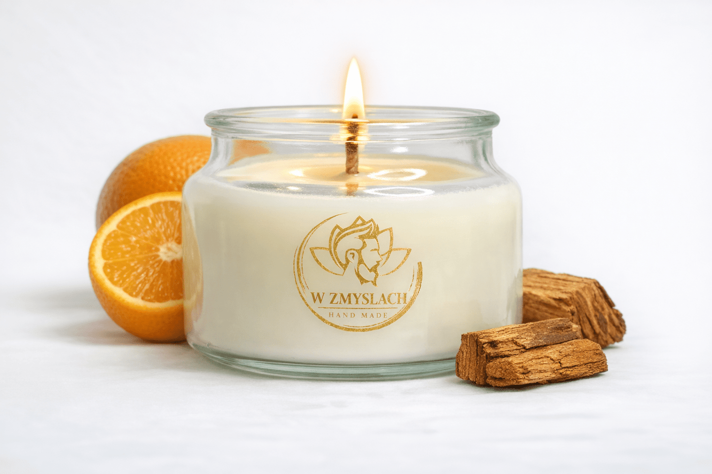 "Dry Wood & Citrus" 330ml - zapachowa, męska świeca sojowa - W Zmysłach