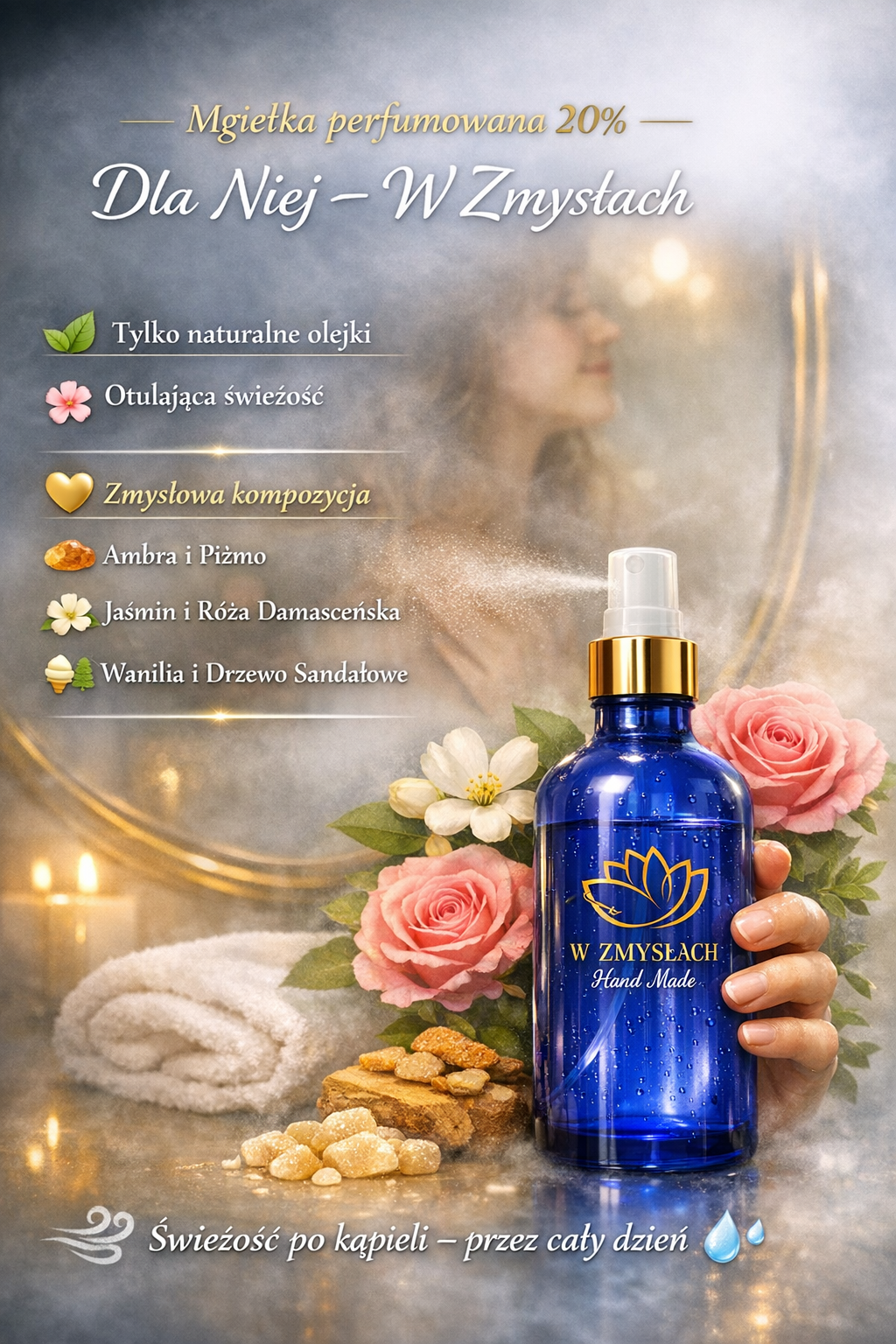 „Flower Ritual Amber for Women” 100 ml - Mgiełka zapachowa dla kobiet - W Zmysłach