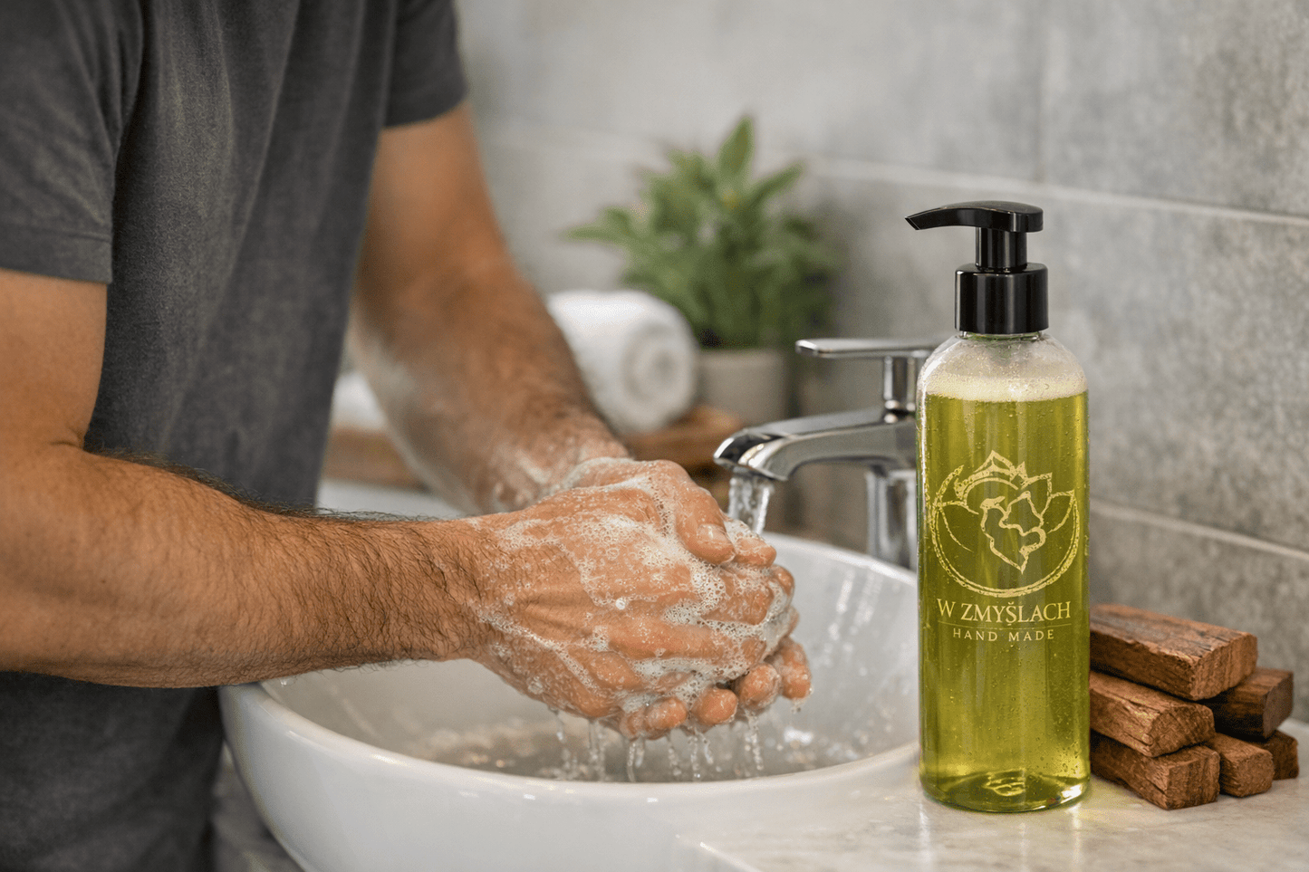 Herbal Purity Man 300ml - Naturalne Mydło Oczyszczające dla Mężczyzn - W Zmysłach