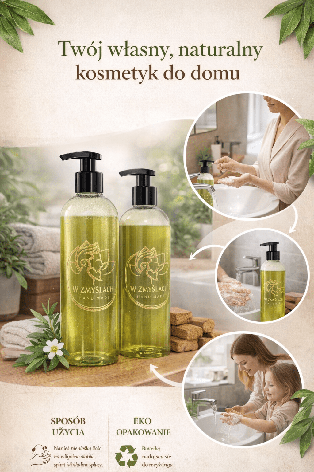 Herbal Purity Man 300ml - Naturalne Mydło Oczyszczające dla Mężczyzn - W Zmysłach