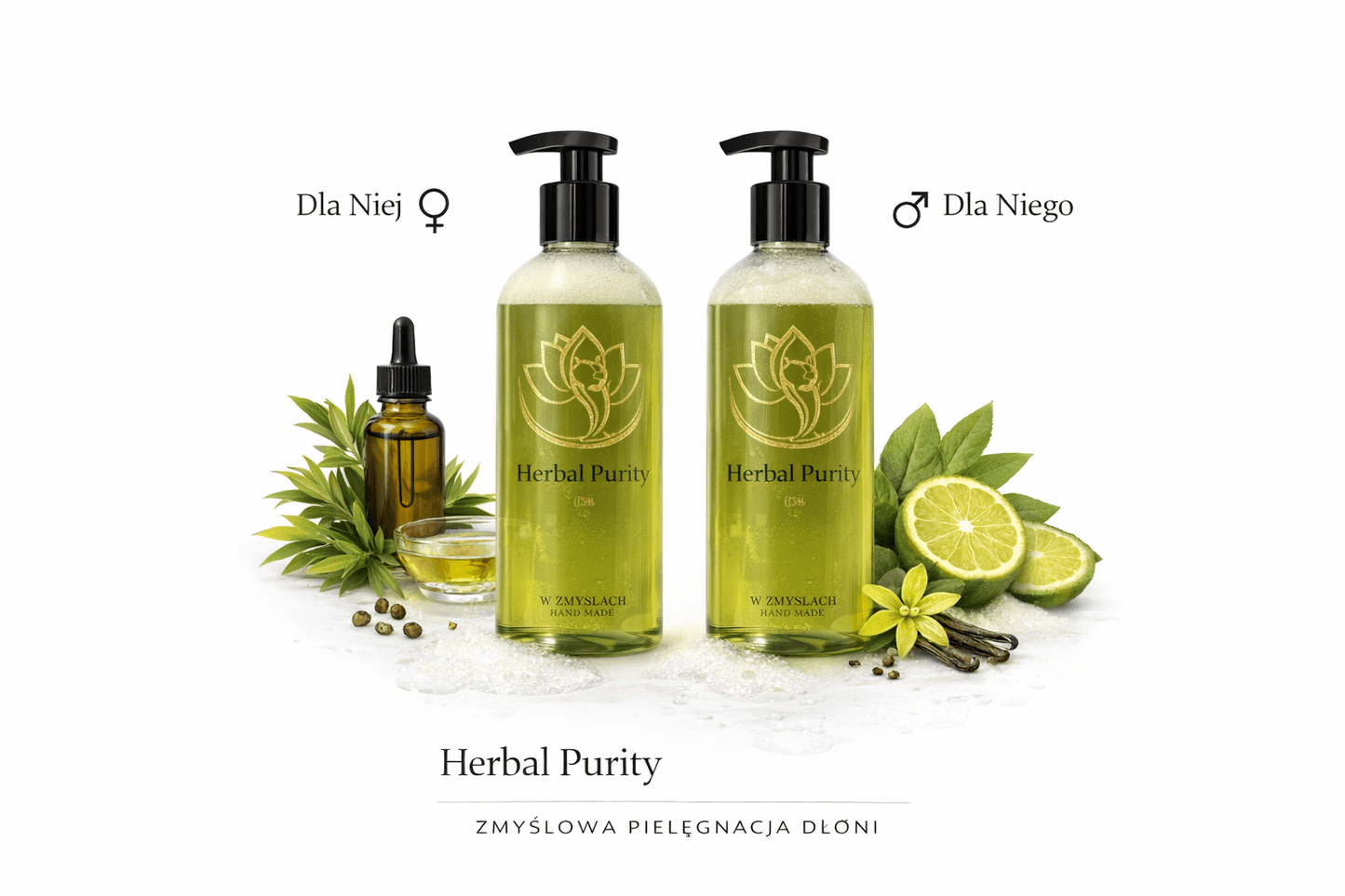 Herbal Purity Woman 300 ml - Naturalne oczyszczające mydło do dłoni - W Zmysłach