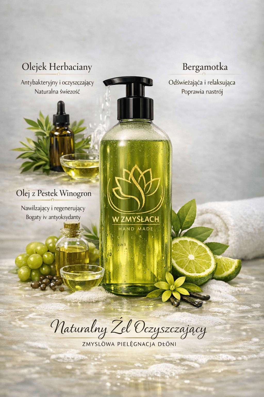 Herbal Purity Woman 300 ml - Naturalne oczyszczające mydło do dłoni - W Zmysłach