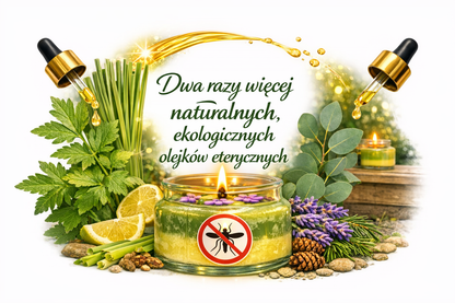 "Kleszczowa Tarcza" 330ml / ok. 50h palenia - Geranium, mięta pieprzowa - W Zmysłach