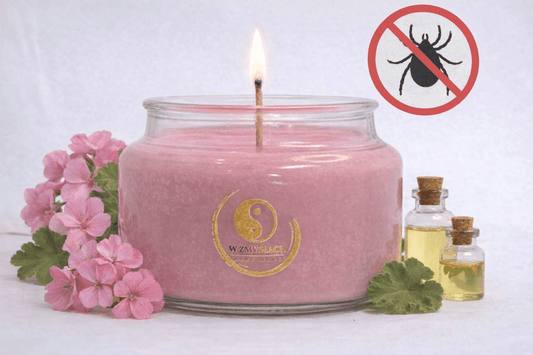 "Kleszczowa Tarcza" 330ml / ok. 50h palenia - Geranium, mięta pieprzowa - W Zmysłach