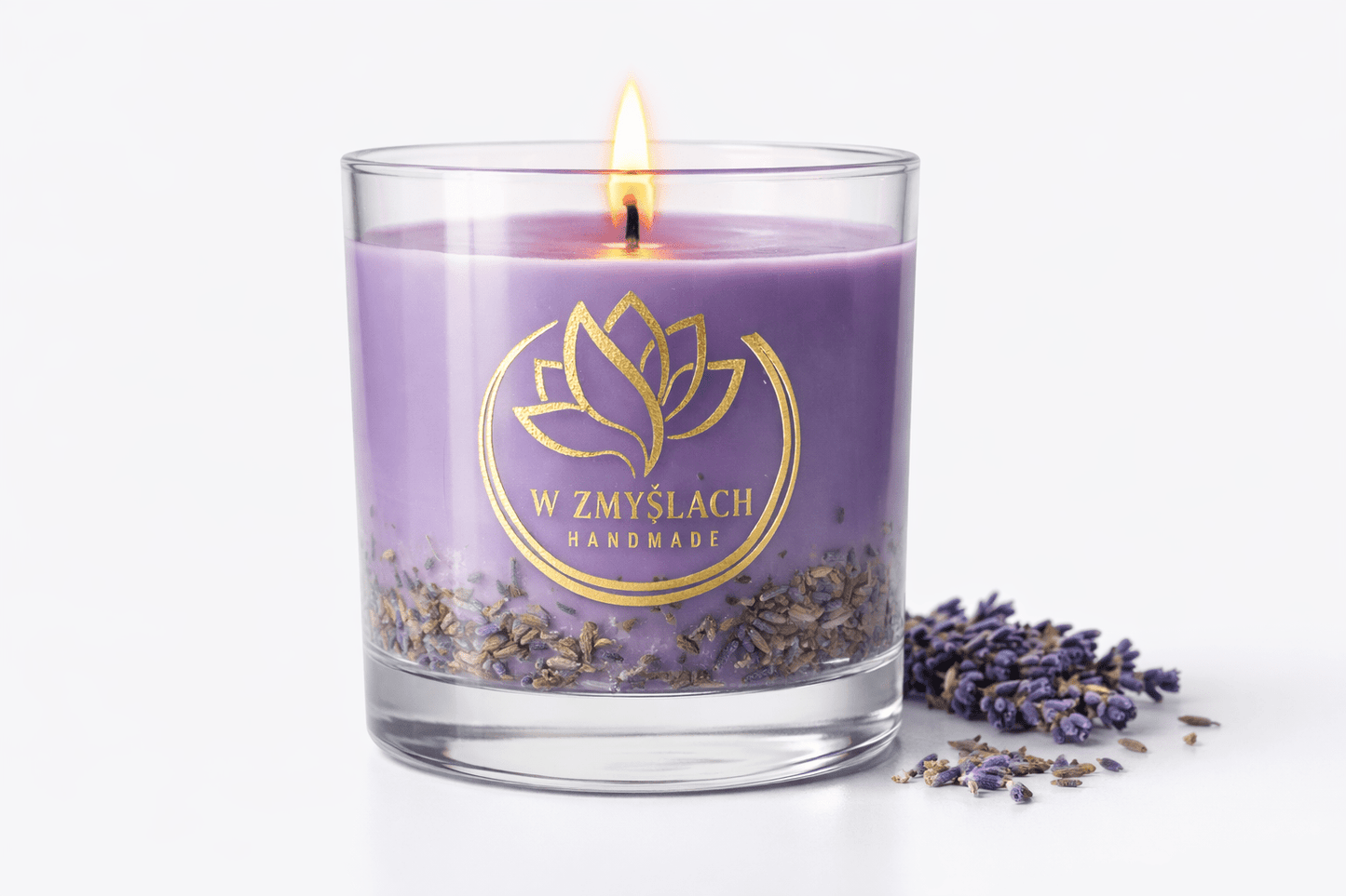"Lavender Whisper" 200mg - Świeca sojowa o zapachu lawendy (czas palenia ok. 35h - W Zmysłach