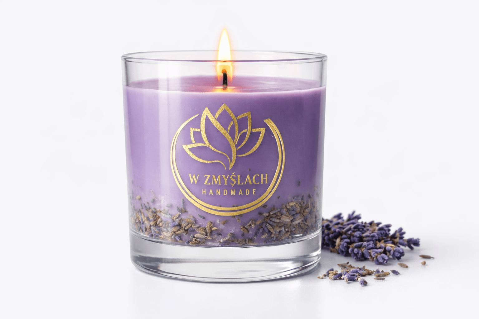 "Lavender Whisper" 200mg - Świeca sojowa o zapachu lawendy (czas palenia ok. 35h - W Zmysłach