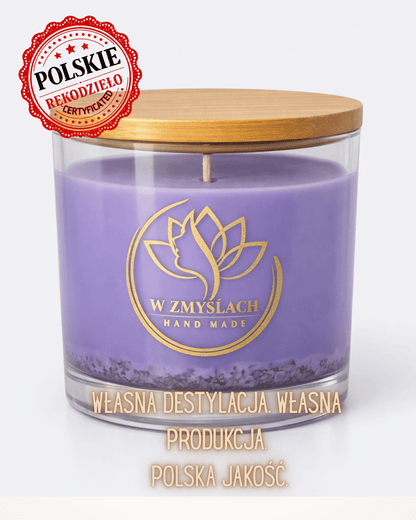 "Lavender Whisper" 200mg - Świeca sojowa o zapachu lawendy (czas palenia ok. 35h - W Zmysłach