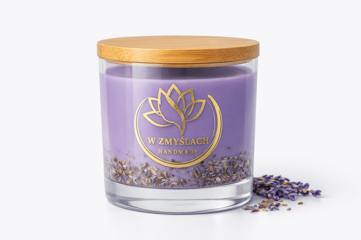 "Lavender Whisper" 200mg - Świeca sojowa o zapachu lawendy (czas palenia ok. 35h - W Zmysłach
