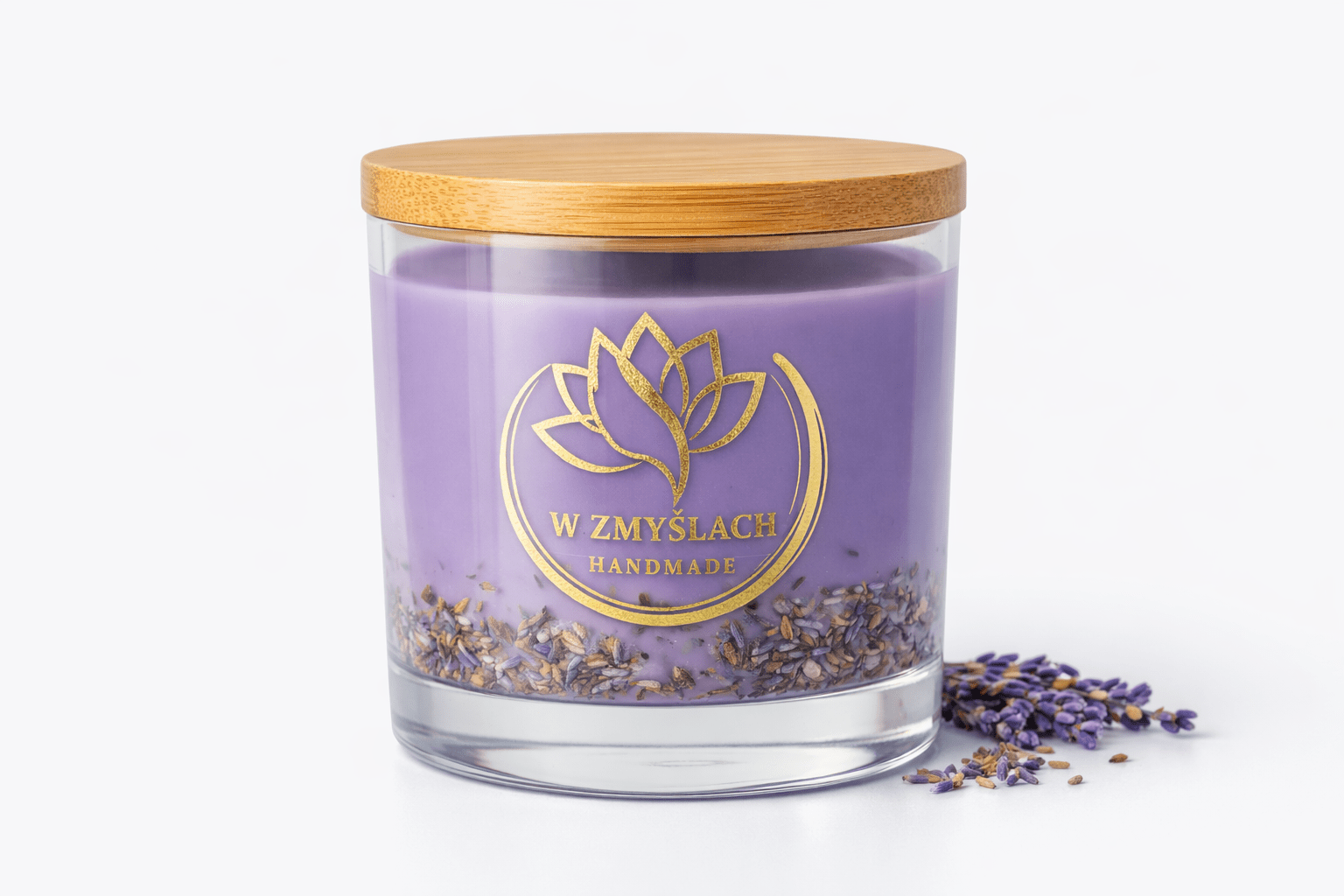 "Lavender Whisper" 200mg - Świeca sojowa o zapachu lawendy (czas palenia ok. 35h - W Zmysłach