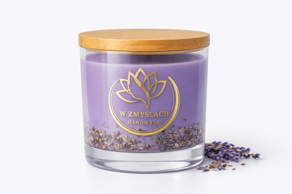 "Lavender Whisper" 200mg - Świeca sojowa o zapachu lawendy (czas palenia ok. 35h - W Zmysłach