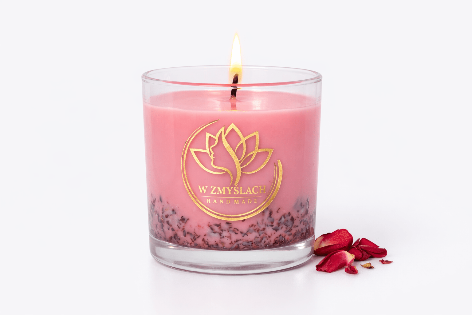 "Maison Rose" 200ml - Świeca sojowa o zapachu róży (ok. 35h palenia) - W Zmysłach