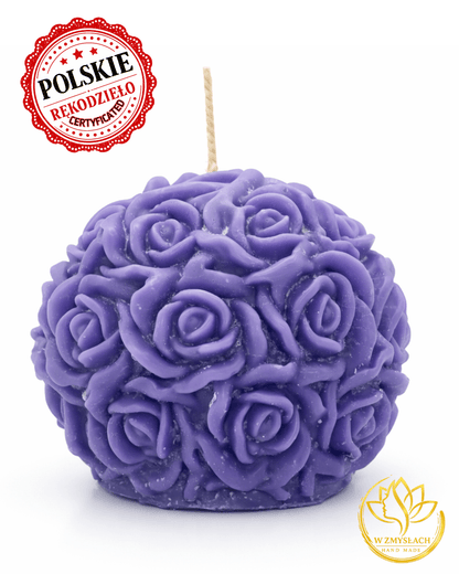"Noir Bloom" 270g - Świeca sojowa z męskim Vibem. Róża, Paczula, Cedr. - W Zmysłach