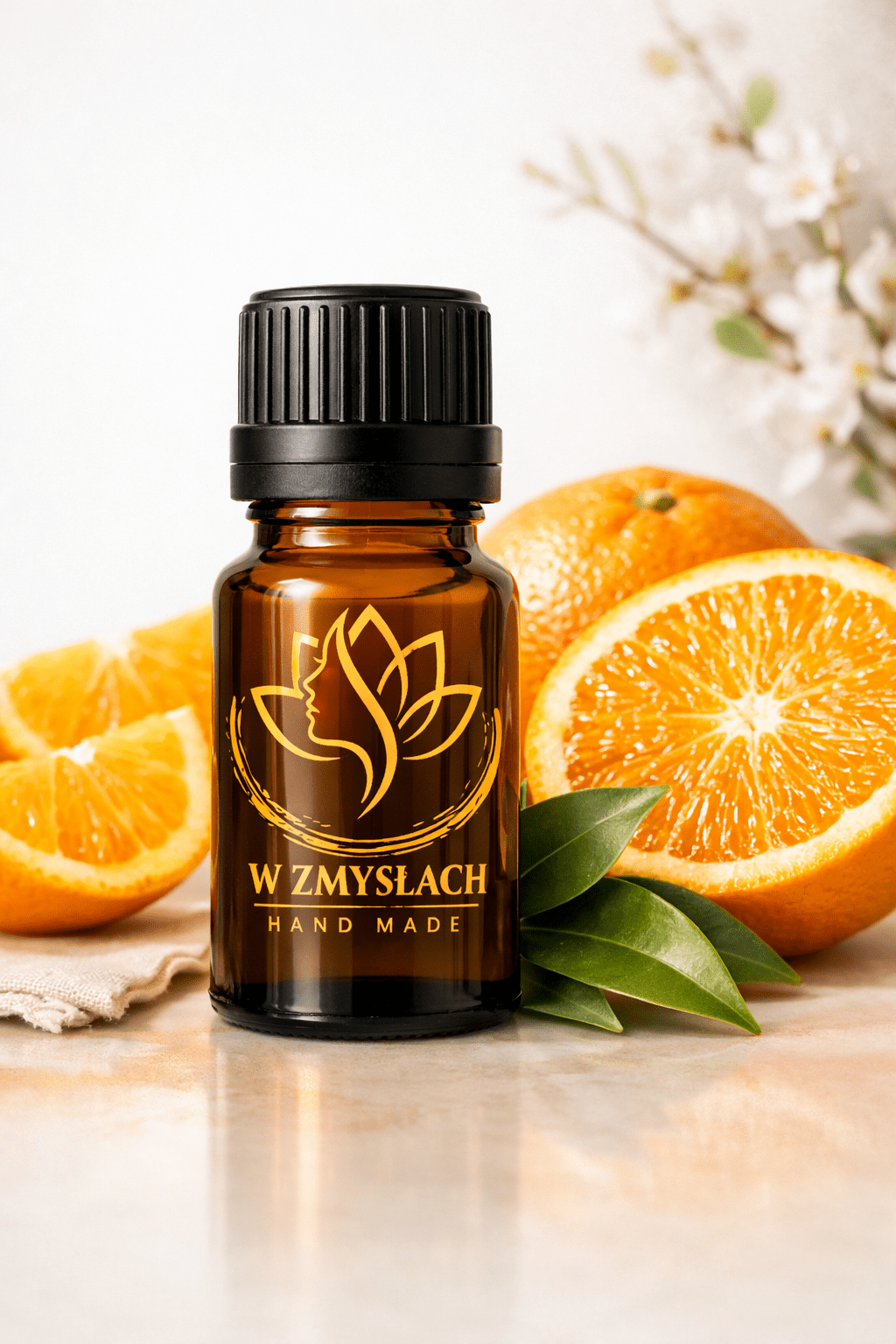 OLEJEK POMARAŃCZOWY 10 ml. Ręcznie wytwarzany. Hand made. Premium - W Zmysłach
