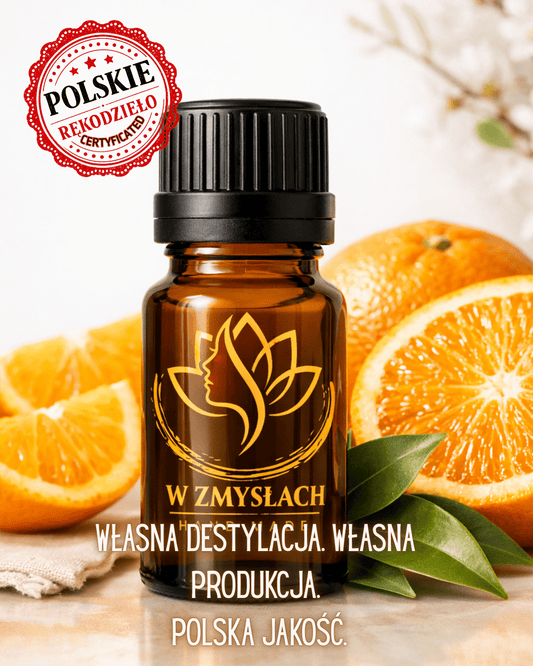 OLEJEK POMARAŃCZOWY 10 ml. Ręcznie wytwarzany. Hand made. Premium - W Zmysłach