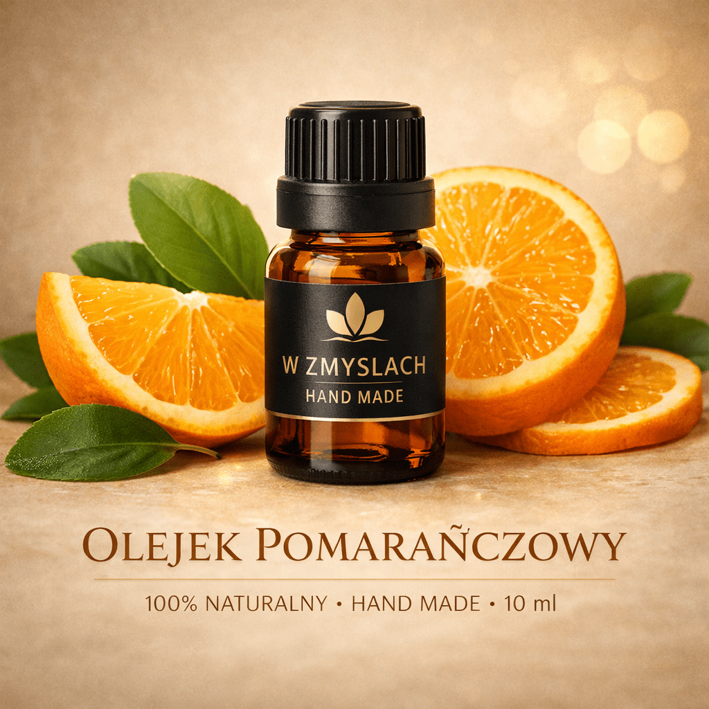 OLEJEK POMARAŃCZOWY 10 ml. Ręcznie wytwarzany. Hand made. Premium - W Zmysłach
