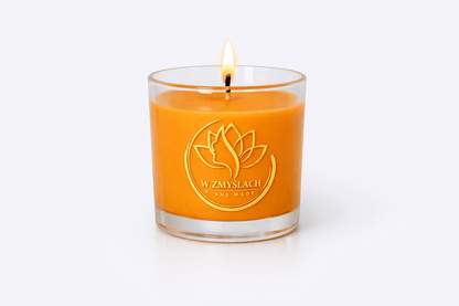 "Orange Bloom" 300 ml - Świeca sojowa o zapachu pomarańczy z nutą wanilii (czas palenia ok. 45h) - W Zmysłach