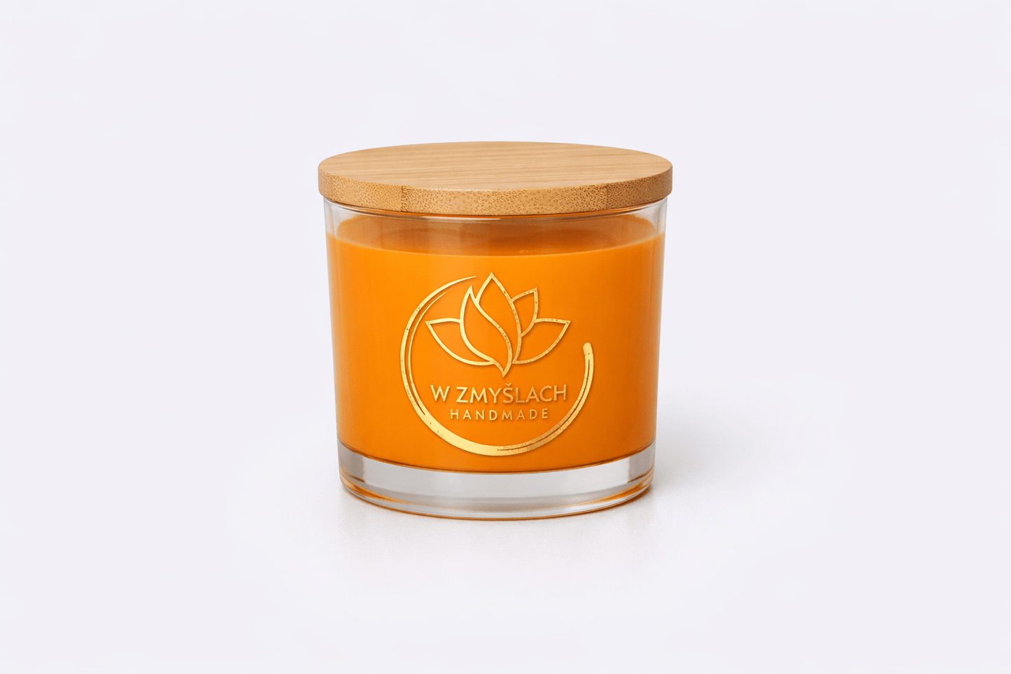 "Orange Bloom" 300 ml - Świeca sojowa o zapachu pomarańczy z nutą wanilii (czas palenia ok. 45h) - W Zmysłach