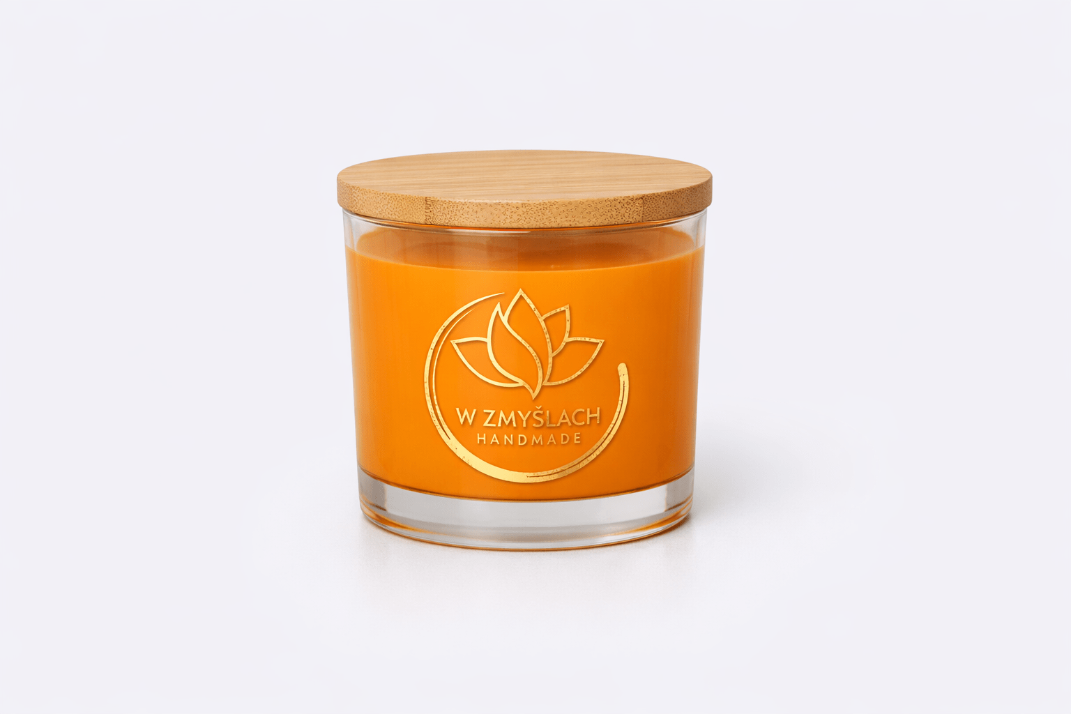 "Orange Bloom" 300 ml - Świeca sojowa o zapachu pomarańczy z nutą wanilii (czas palenia ok. 45h) - W Zmysłach