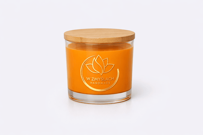 "Orange Bloom" 300 ml - Świeca sojowa o zapachu pomarańczy z nutą wanilii (czas palenia ok. 45h) - W Zmysłach