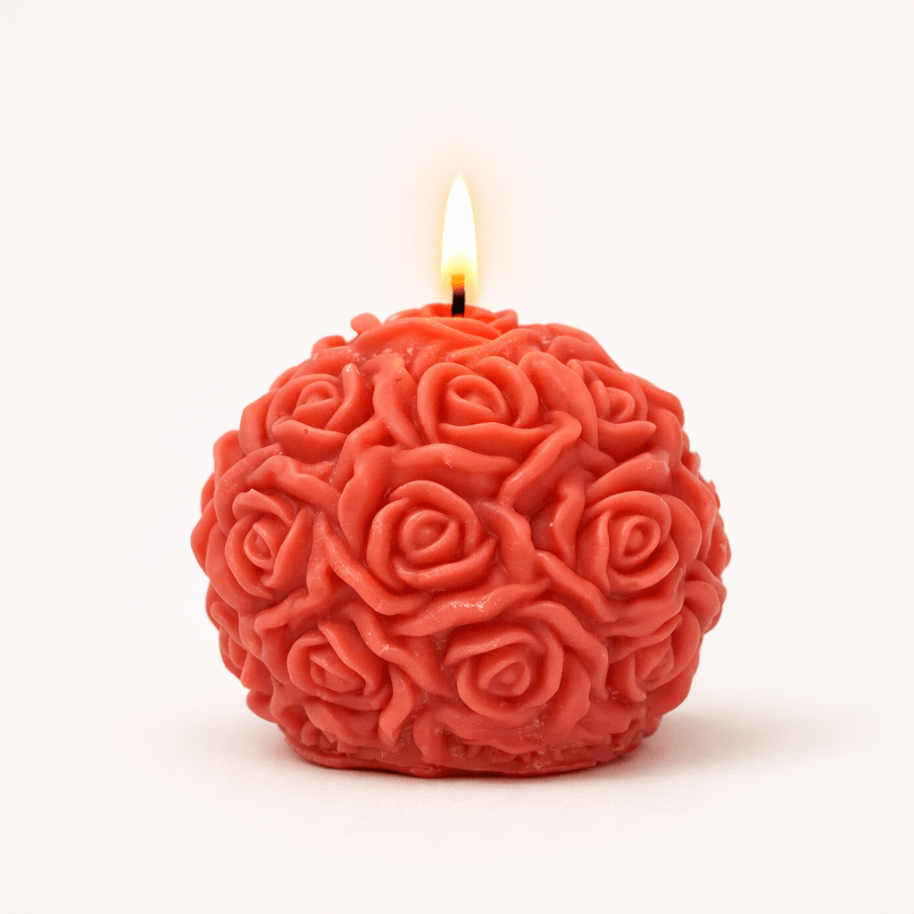 „Płonąca Róża”- Świeca sojowa o zapachu róży, geranium i Ambry HAND MADE PL - W Zmysłach