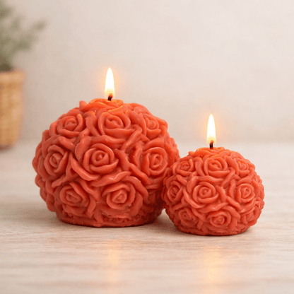„Płonąca Róża”- Świeca sojowa o zapachu róży, geranium i Ambry HAND MADE PL - W Zmysłach