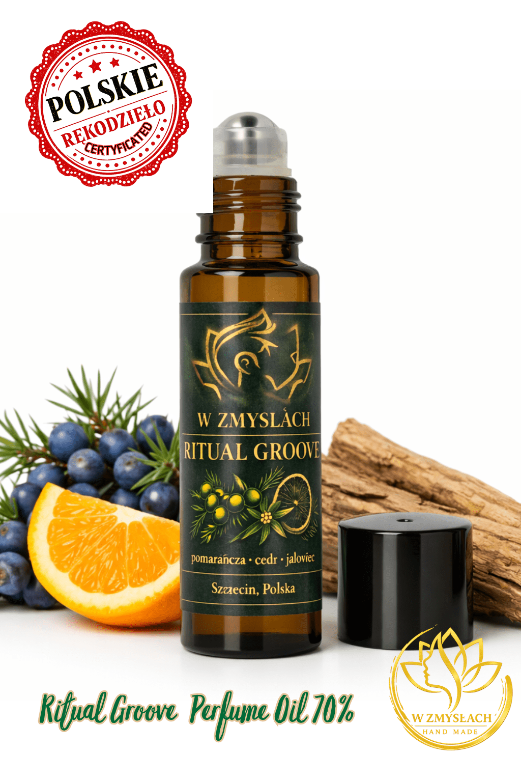 RITUAL GROOVE MEN 10ml Perfume Oil 70% Ekologiczny, świeży, czysty, męski. - W Zmysłach