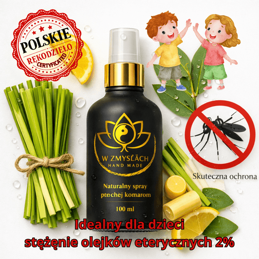Spray na komary 100 ml 2% dla dzieci - ekologiczny, tylko z naturalnych olejków eterycznych - W Zmysłach