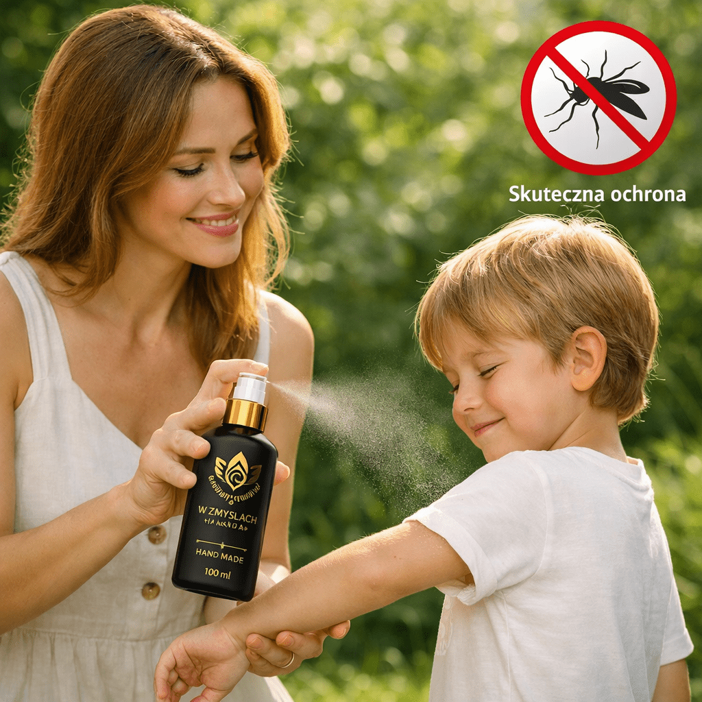Spray na komary 100 ml - ekologiczny, tylko z naturalnych olejków eterycznych - W Zmysłach