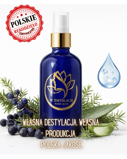 "Tonizujący hydrolat jałowcowy" 100ml - Ręcznie robiony, ekologiczny, bezpieczny. - W Zmysłach