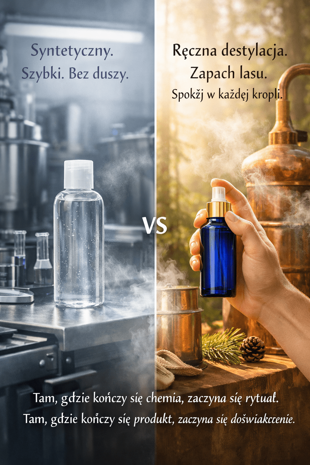 "Tonizujący hydrolat sosnowy"100ml - Ręcznie robiony, ekologiczny, bezpieczny - W Zmysłach