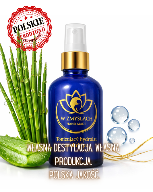 Tonizujący hydrolat ze skrzypu polnego100ml - z własnej desylacji,ekologiczny - W Zmysłach